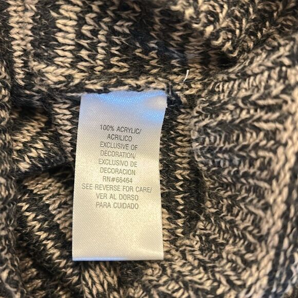 Studio One brown black long sleeve turtleneck sweater dress Size L New - Picture 8 of 10